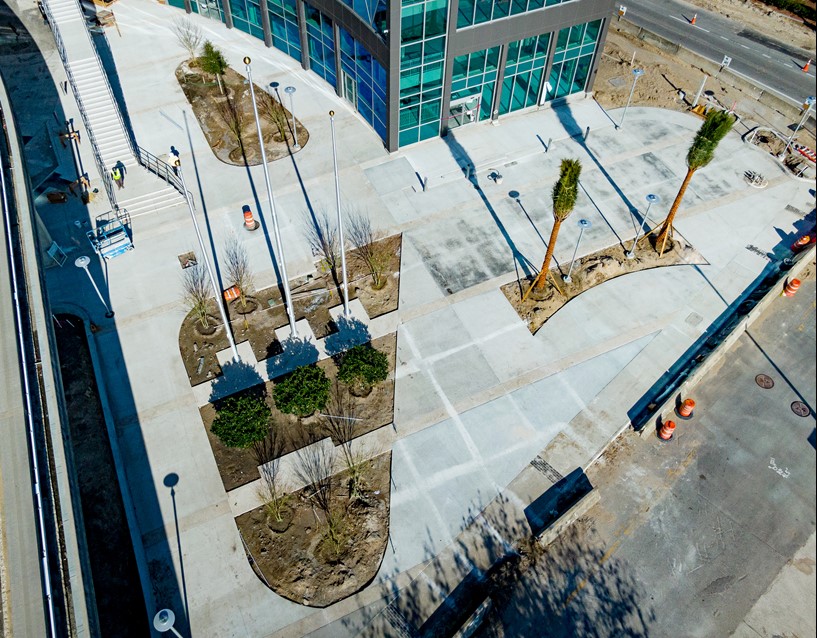 Drone of Building Entrance