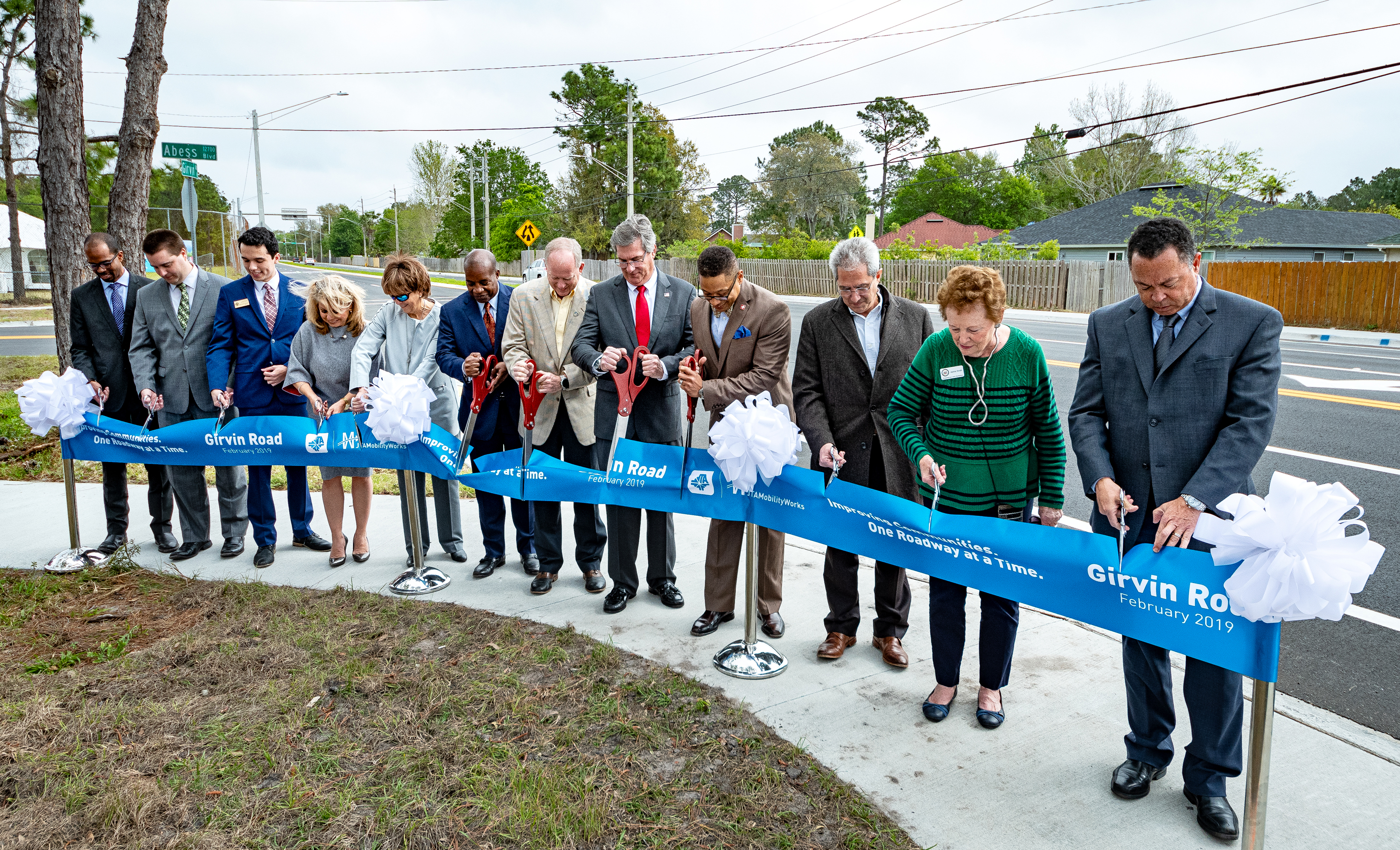 Officials hold ribbon-cutting ceremony for completion of Girvin Road