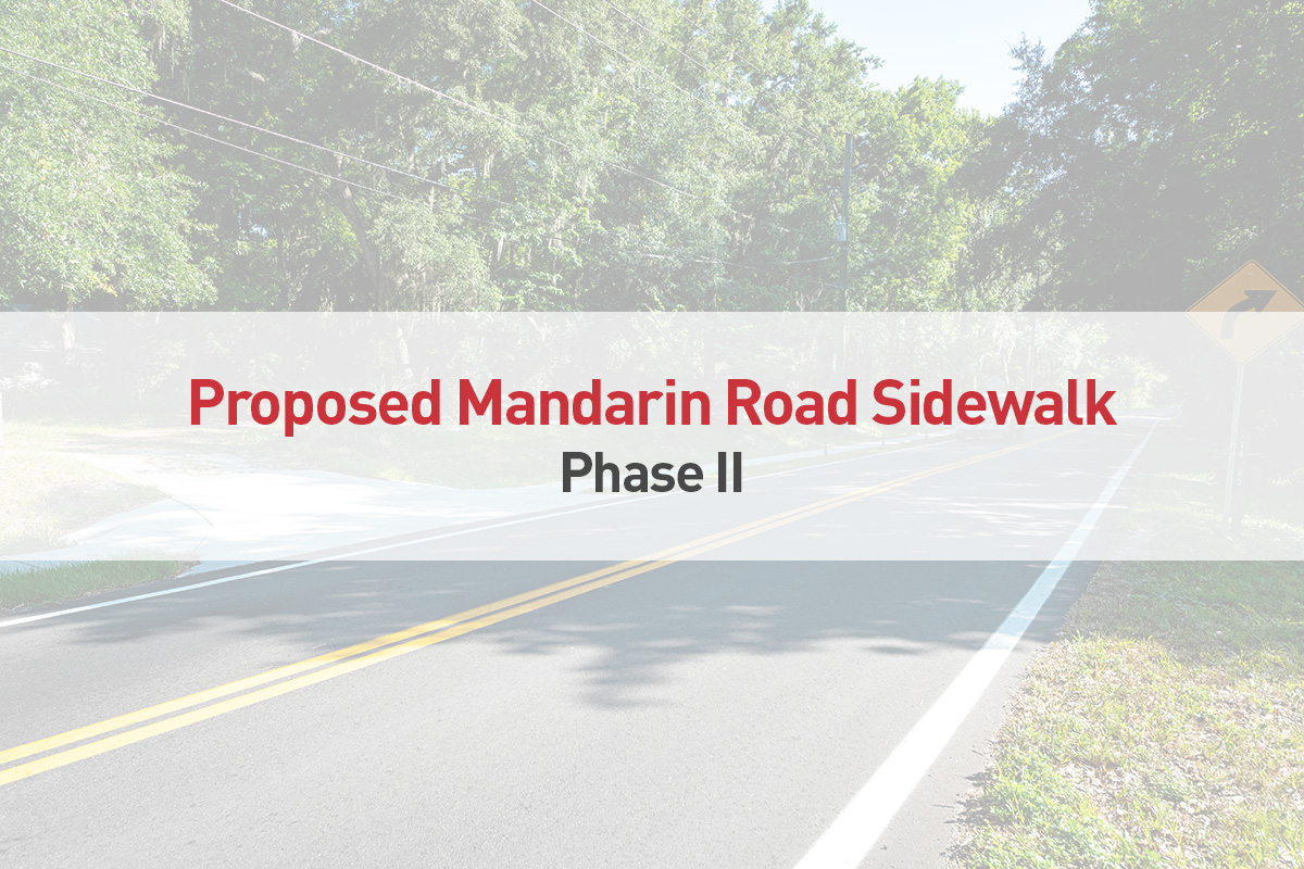 The JTA Holds Public Meeting on Proposed Mandarin Road Sidewalk, Phase II